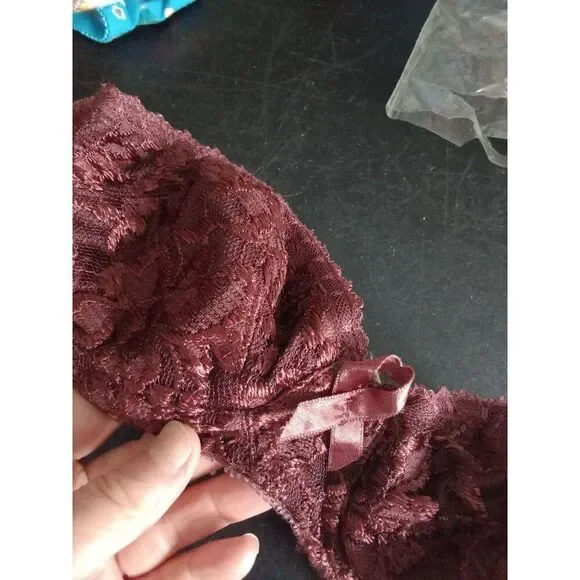 (#7) Victoria's Secret Bra Patricia Chocolate Brown Lace Vintage 34A Underwire - Picture 2 of 7